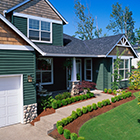 Home With Green Siding